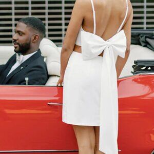 Revelry Lyla Crepe Mini Skirt